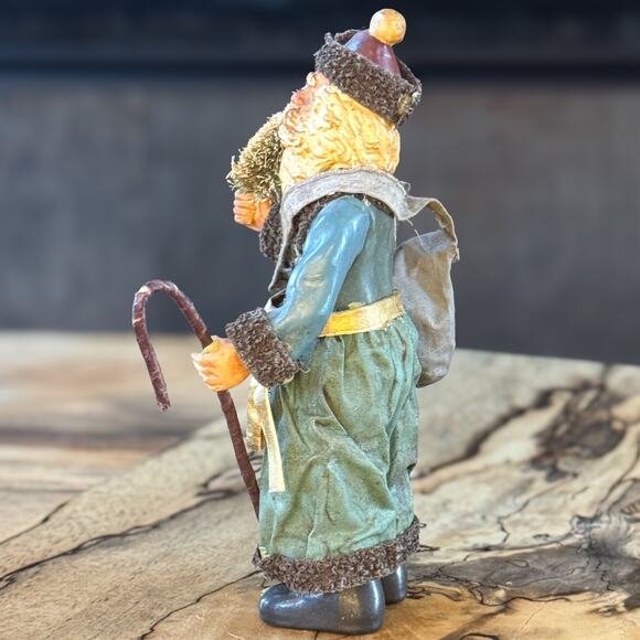 Vintage Kurt Adler Santa's World Fabriche' Old World Santa w Tree Figurine, 6.5" - Picture 5 of 9